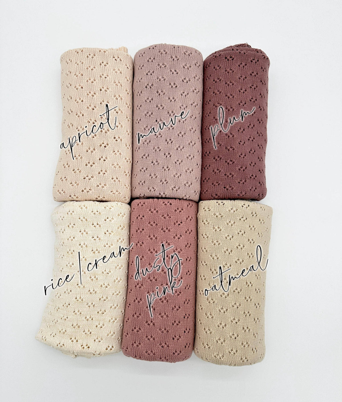 Grace Knitted Cotton Baby Blanket - Plum
