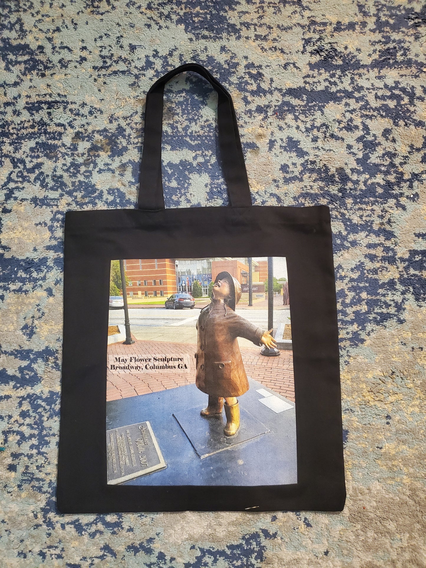 Bolsa de lona de algodón - 15" x 16" negra