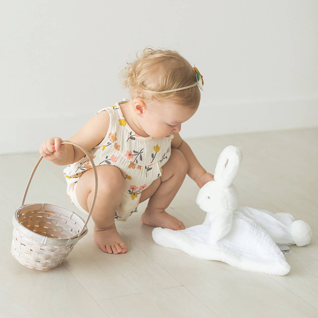 Sleeveless Muslin Romper - Floral - Muslin (100% cotton) / 6-12 mo