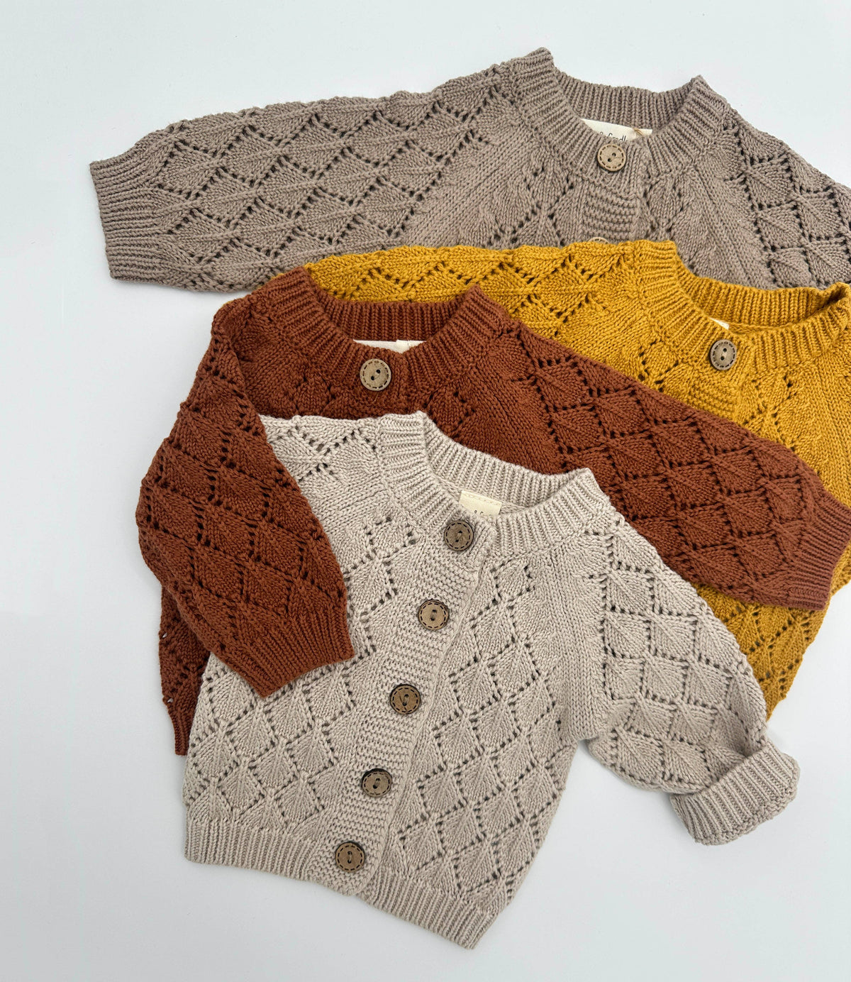Annie Diamond Cardigan - Plum / 6-12 months