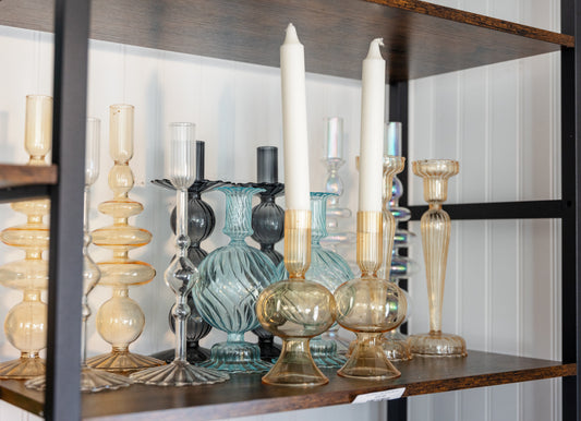 Candlesticks w/ Taper Candles (Set of 2)