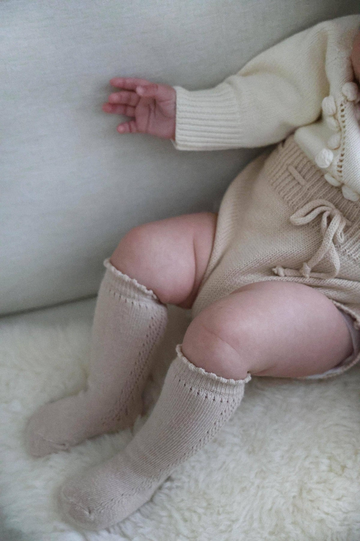 Cream Heart Romper Set - Romper only / 6-12 months