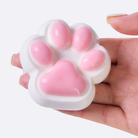 100g White-pink Paw Taba Squishy