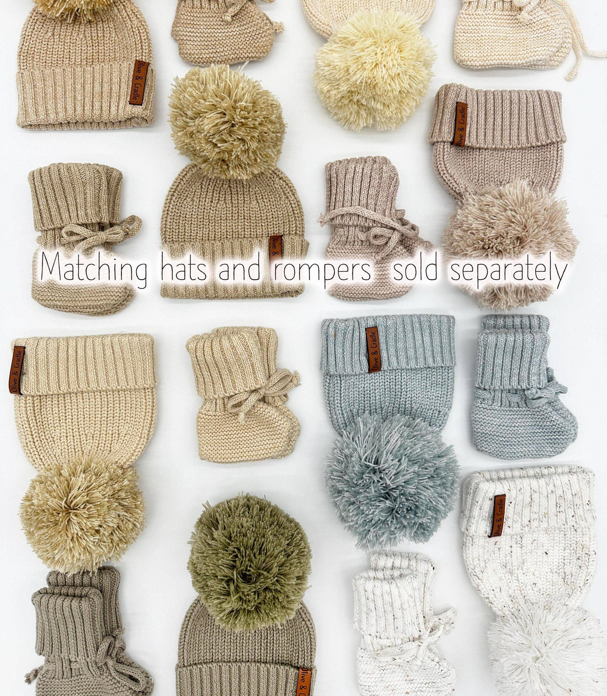 Garter Cotton Knitted Booties - Heathered blue / S | 3-6 months