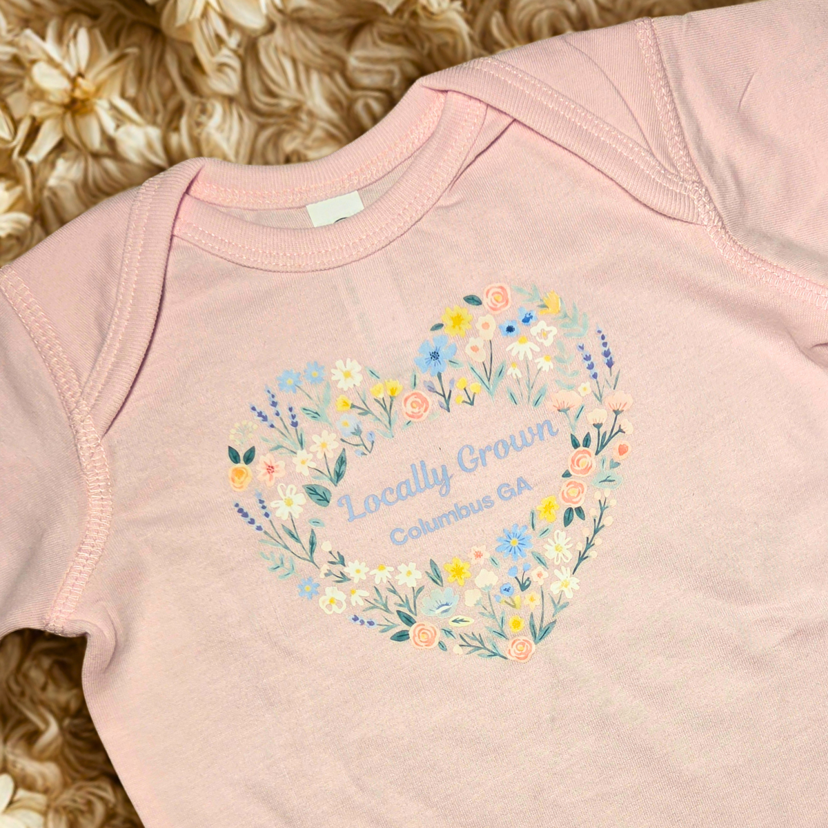 Locally Grown, Columbus GA Onesie (#1)