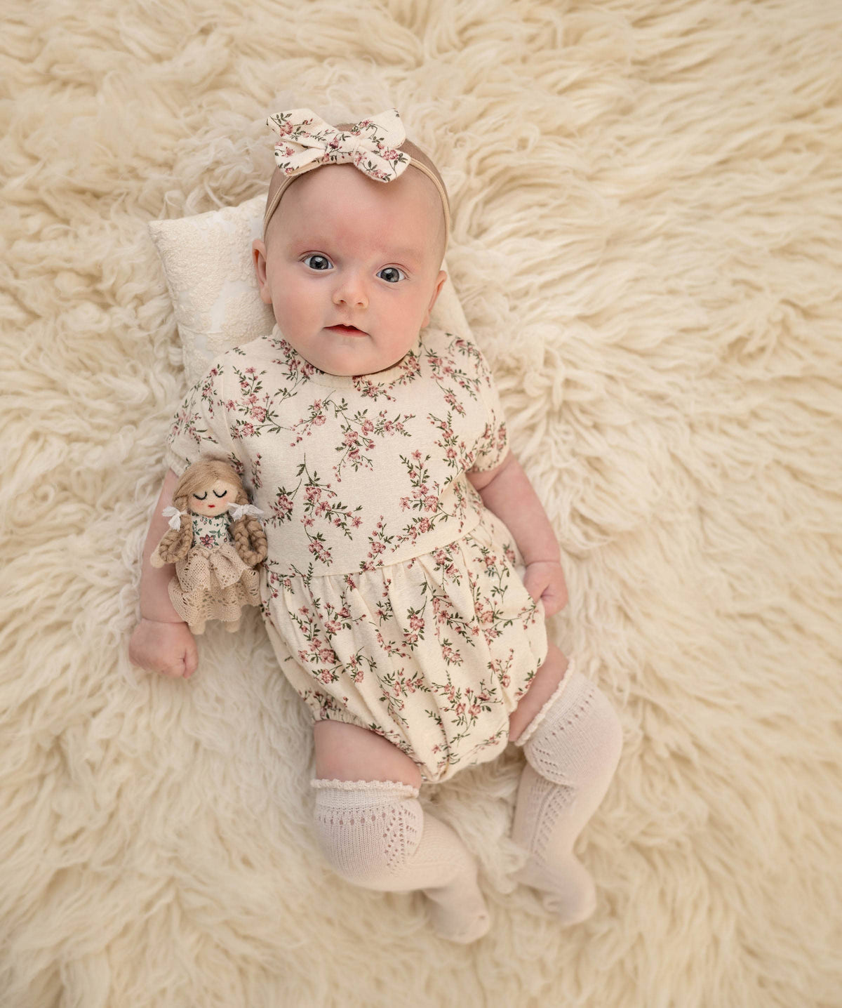 Anessa Romper Set - 2pc set (romper+bow) / 6-9 months US Numeric
