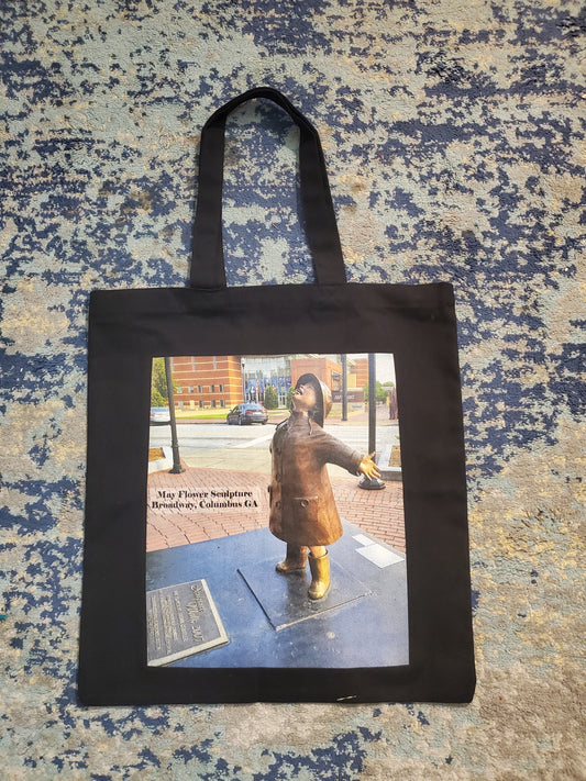 Cotton Canvas Tote Bag - 15" x 16" Black