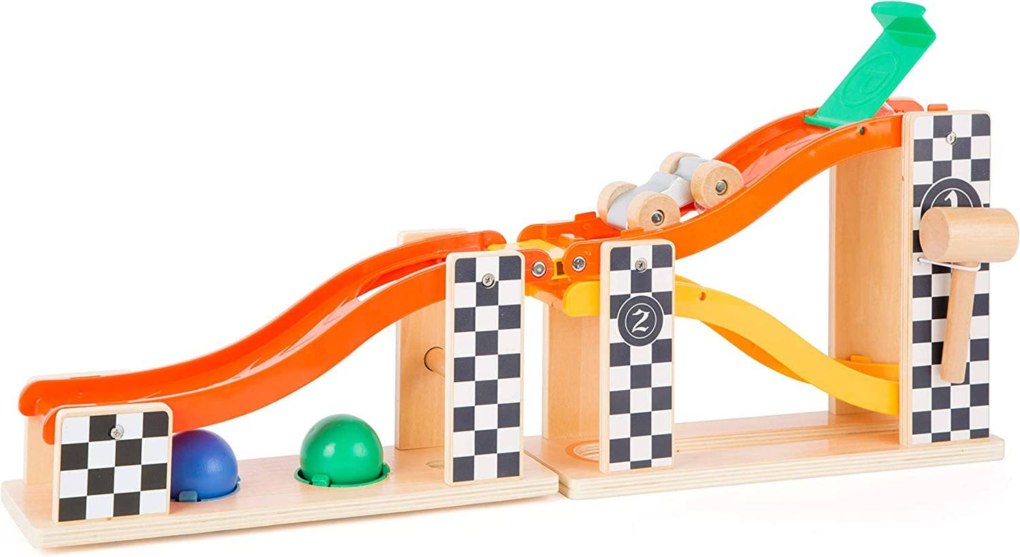 Rally Hammering Marble Run