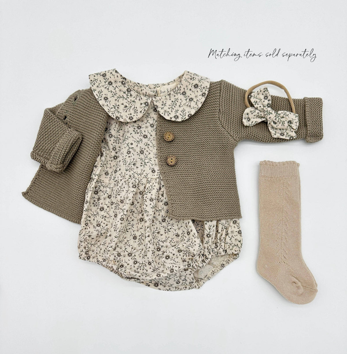 Andi Knitted Cardigan - Heather blue / 6-12 months