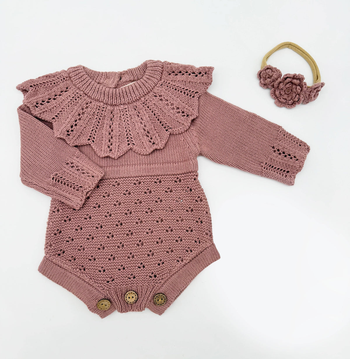 Zori Rompers - Dusty victorian pink / 6-12 months