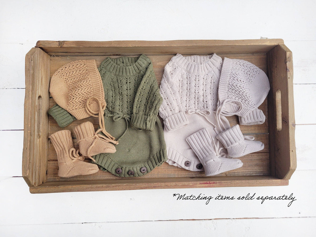 Baby Knit Booties Socks - Mauve / 3-9m