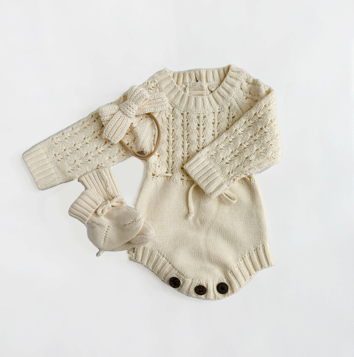 Zoya Knitted Sweater Romper - Mauve / 3-6 months