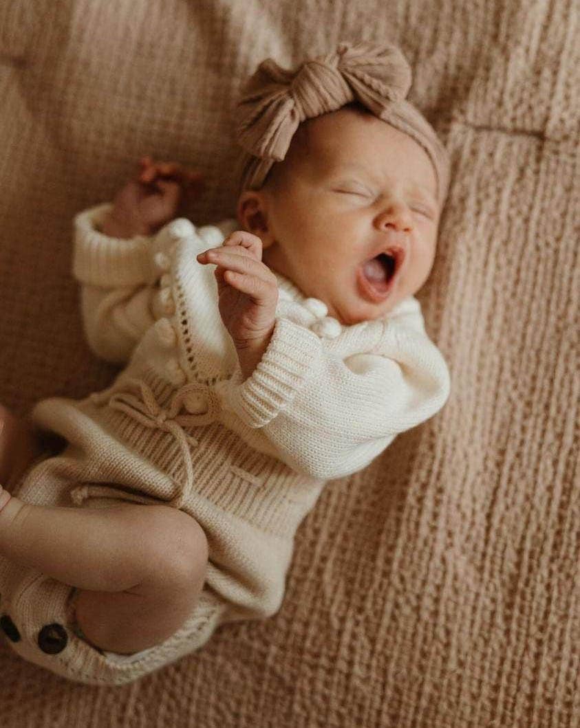Cream Heart Romper Set - Romper only / 6-12 months