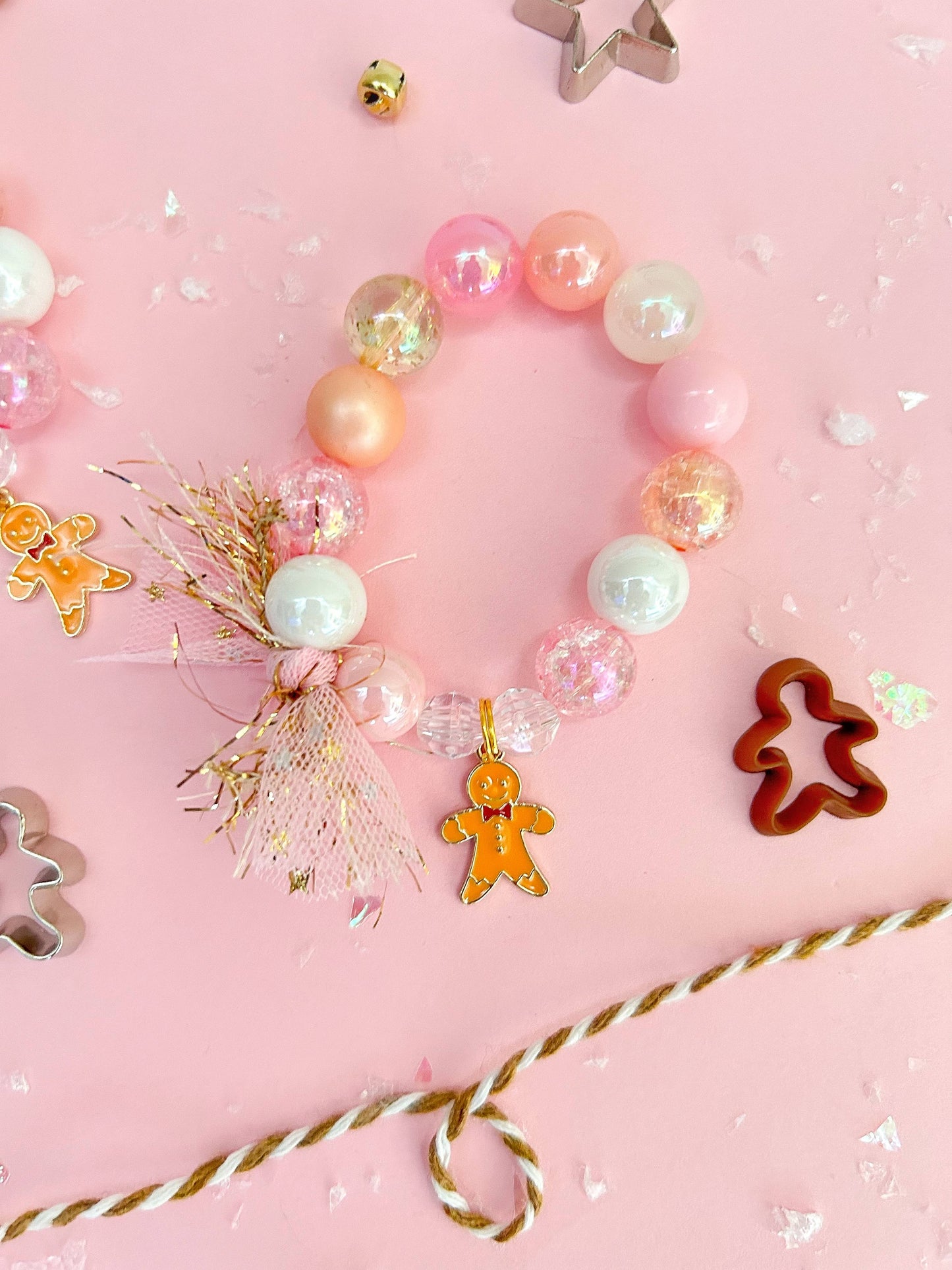 Gingerbread Kid Charm Bracelet