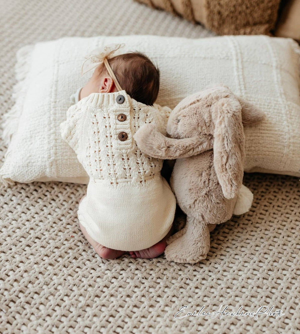 Zoya Knitted Sweater Romper - Mauve / 3-6 months
