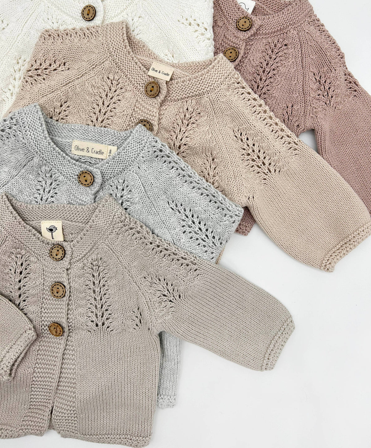 Olesya Cotton Knit Sweater - Mauve / 12-18 months