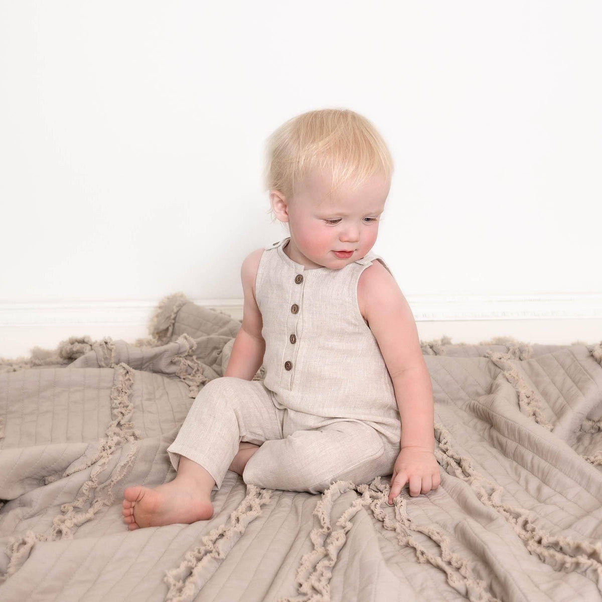 Pierre II Linen Jumper - French blue / 6-12 months