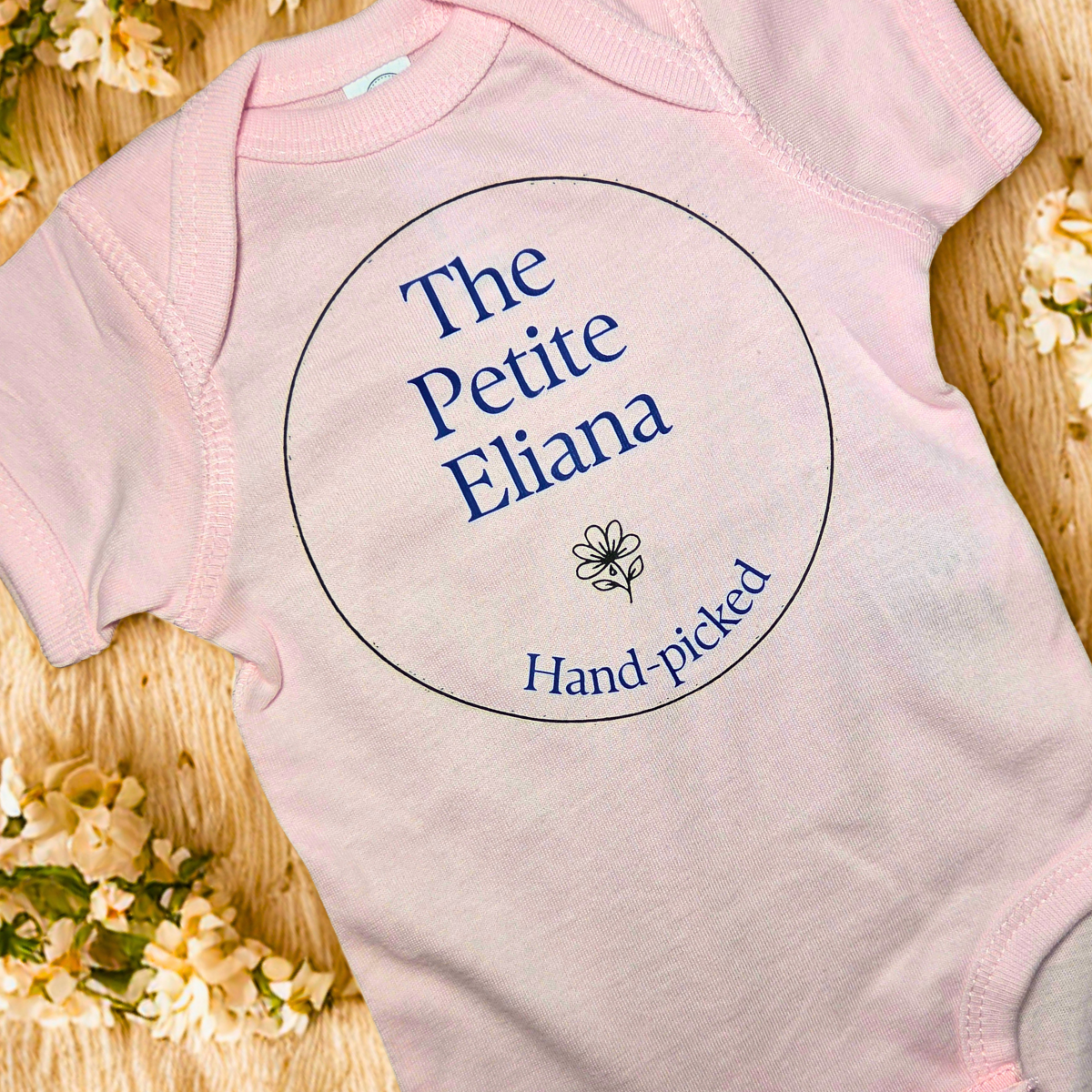 The Petite Eliana (Personalized with Baby's Name) Onesie (#12)