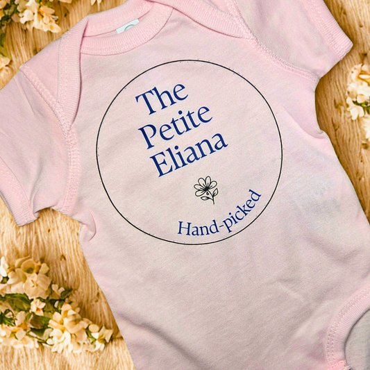 The Petite Eliana (Personalized with Baby's Name) Onesie (#12)