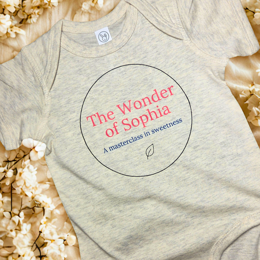 The Wonder Of Sophia Ver. 2 (Personalized with Baby's Name) Onesie (#27)