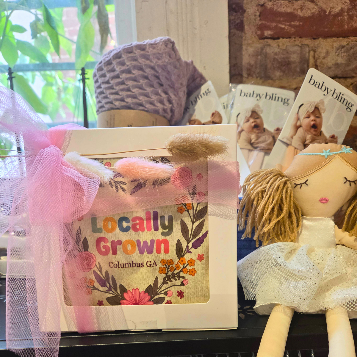 Locally Grown, Columbus GA Onesie in a Gift Box (#1)