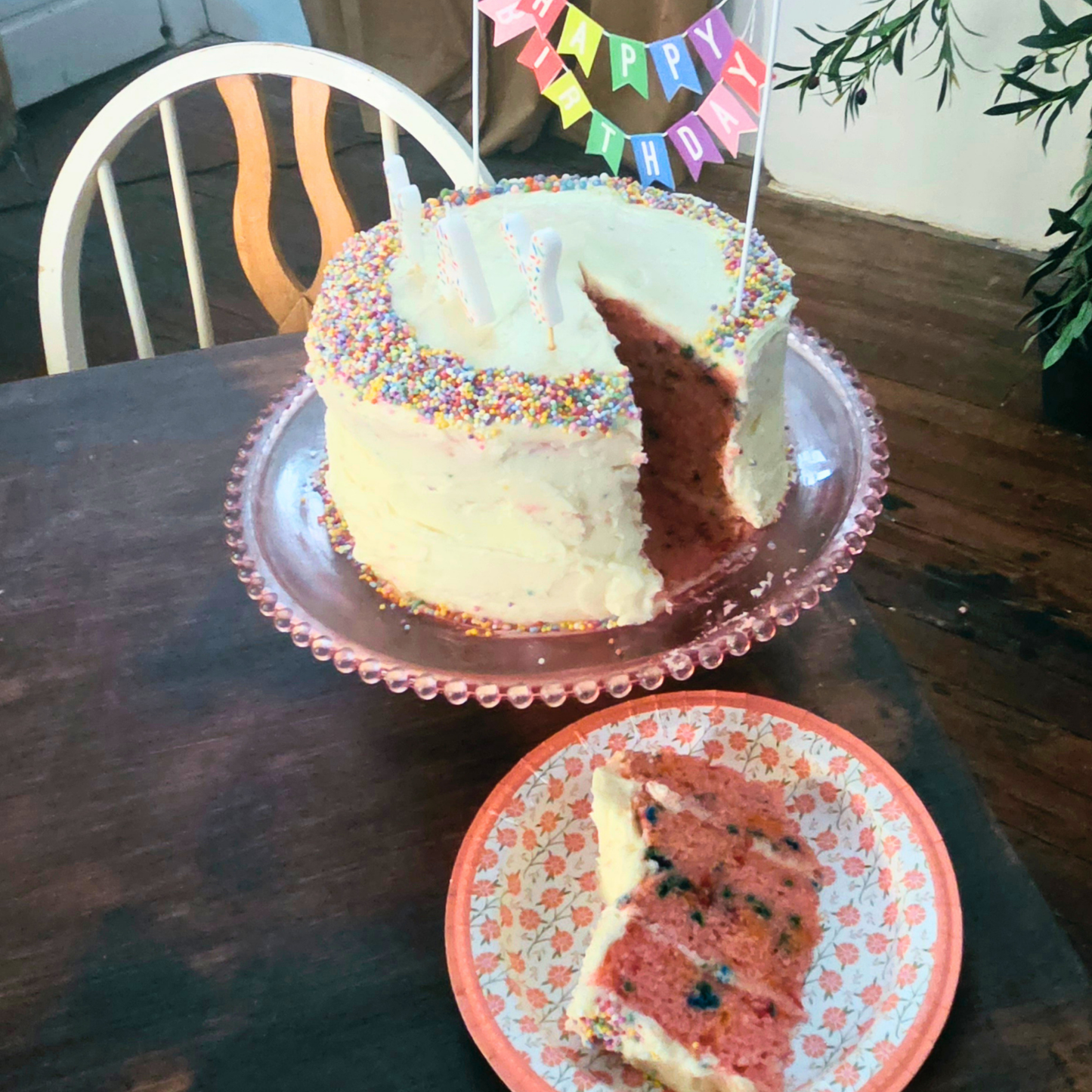 The Pièce de Résistance - Strawberry Birthday Cake
