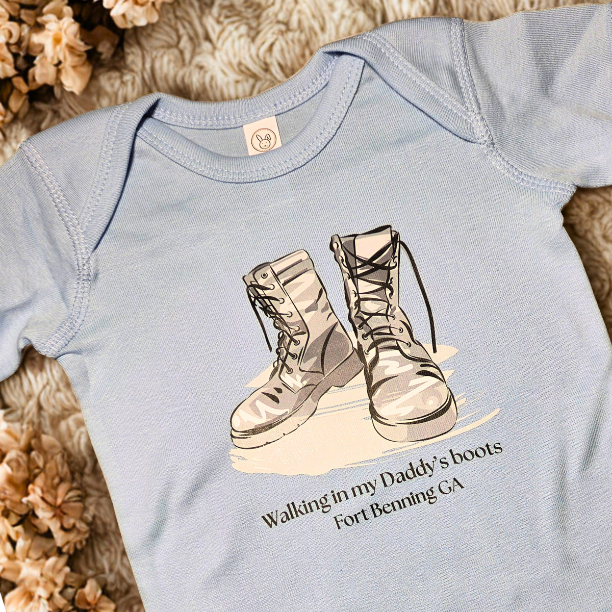 Walking In My Daddy's Boots - Blue Onesie (#2)