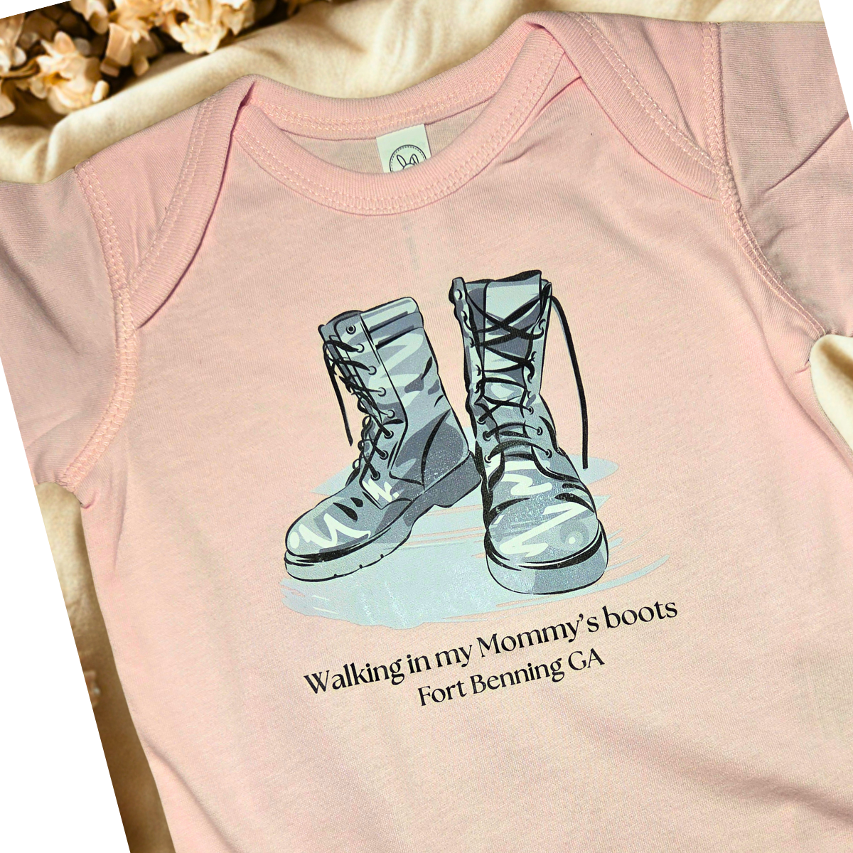 Walking In My Mommy's Boots - Girls Onesie (#28)