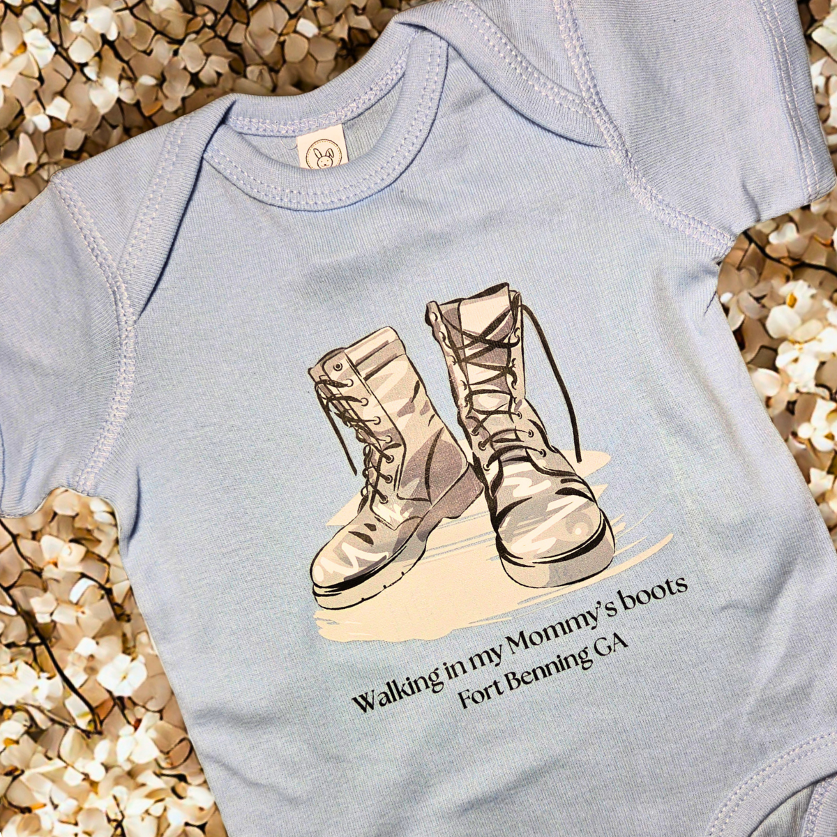 Walking in my Mommy's Boots - Blue Onesie (#9)