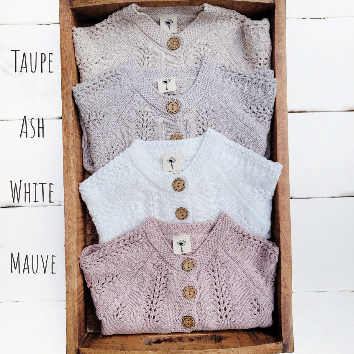 Olesya Cotton Knit Sweater - Mauve / 6-12m