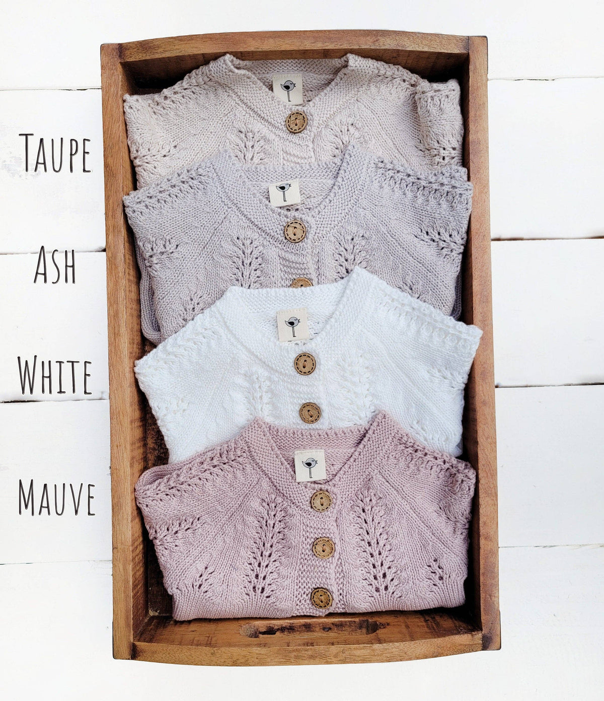 Olesya Cotton Knit Sweater - Mauve / 12-18 months