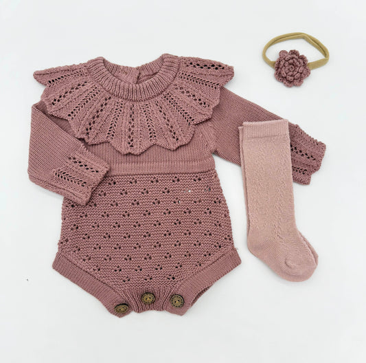 Zori Rompers - Dusty victorian pink / 3-6 months