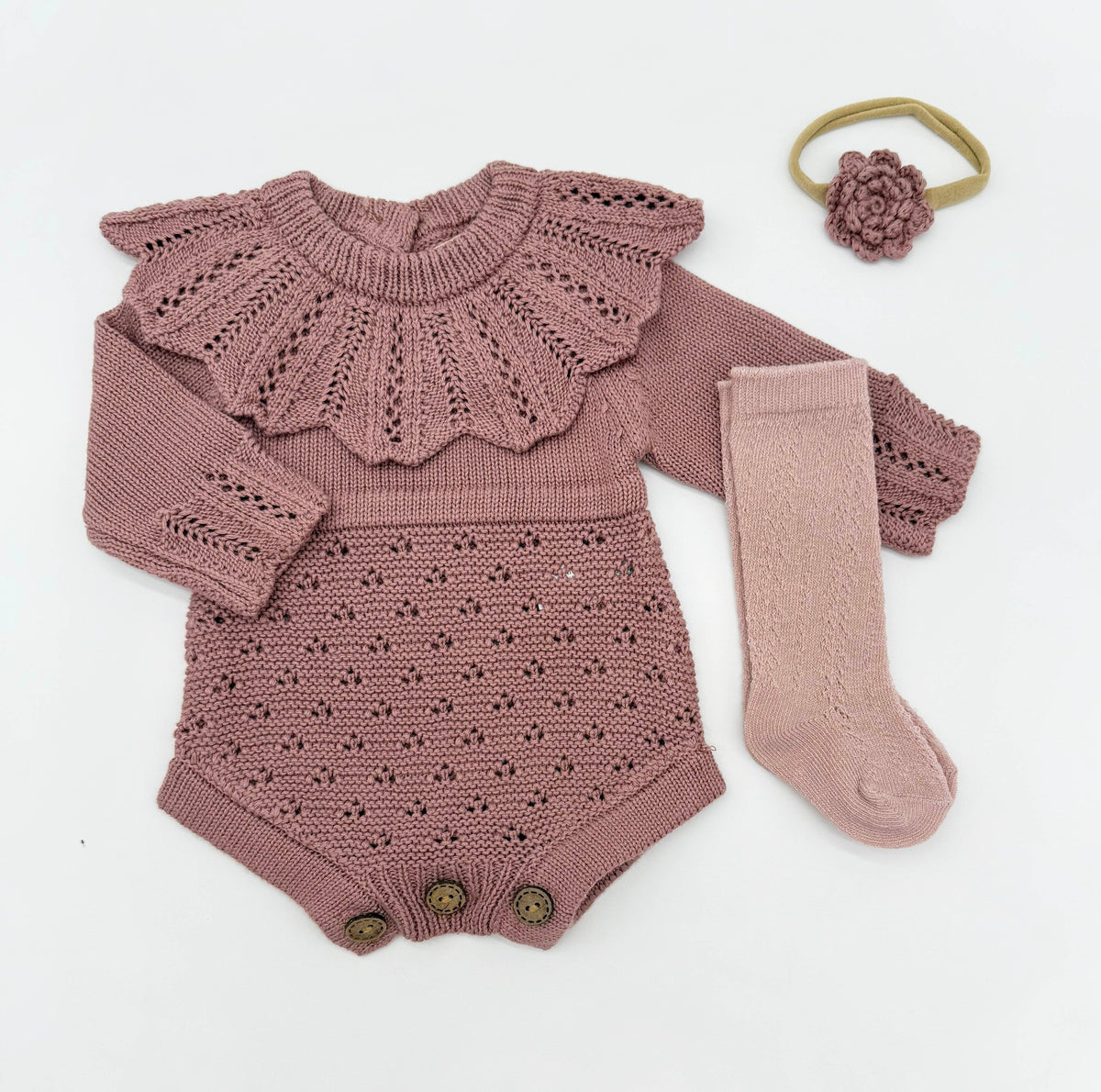 Zori Rompers - Dusty victorian pink / 6-12 months