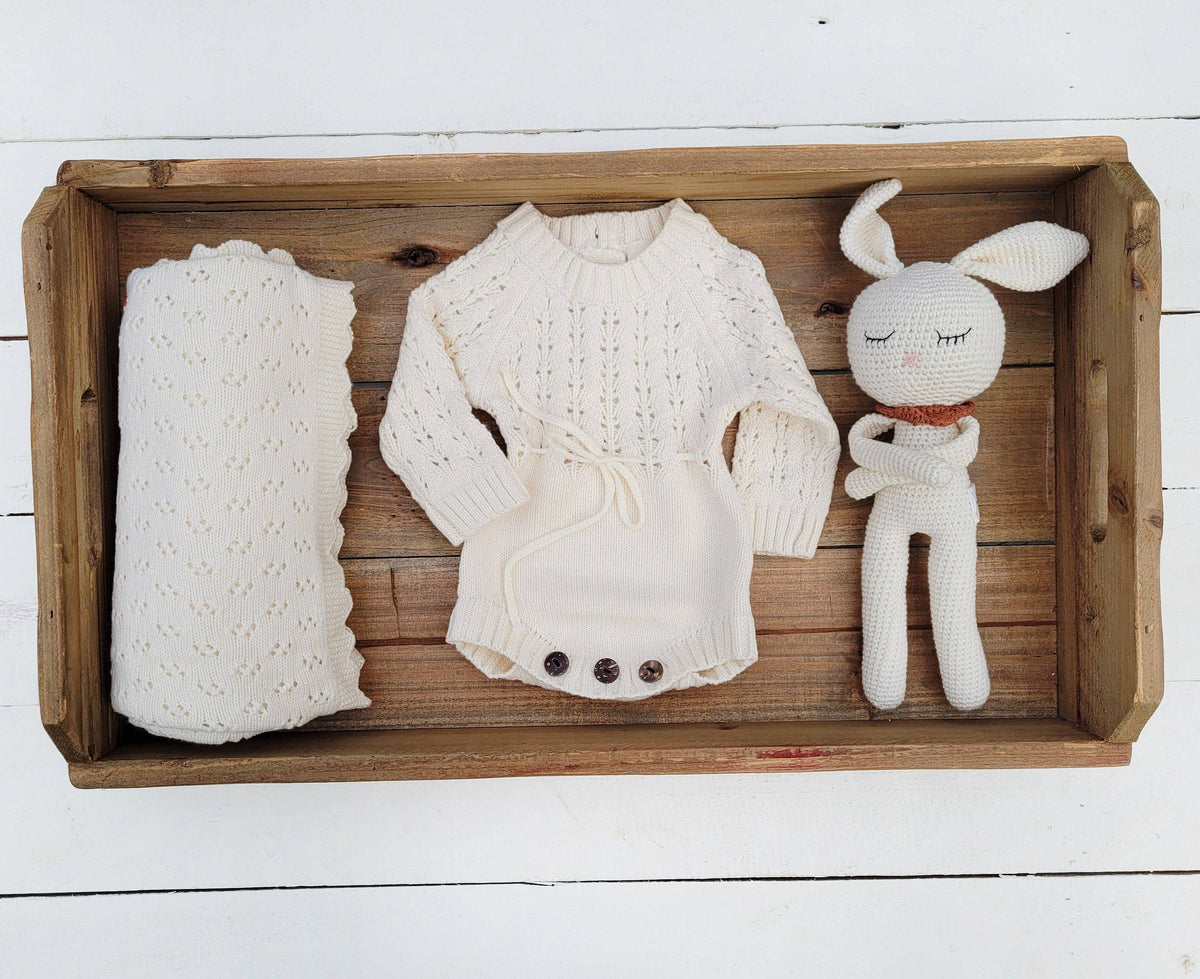 Zoya Knitted Sweater Romper - Dusty pink / 3-6 months