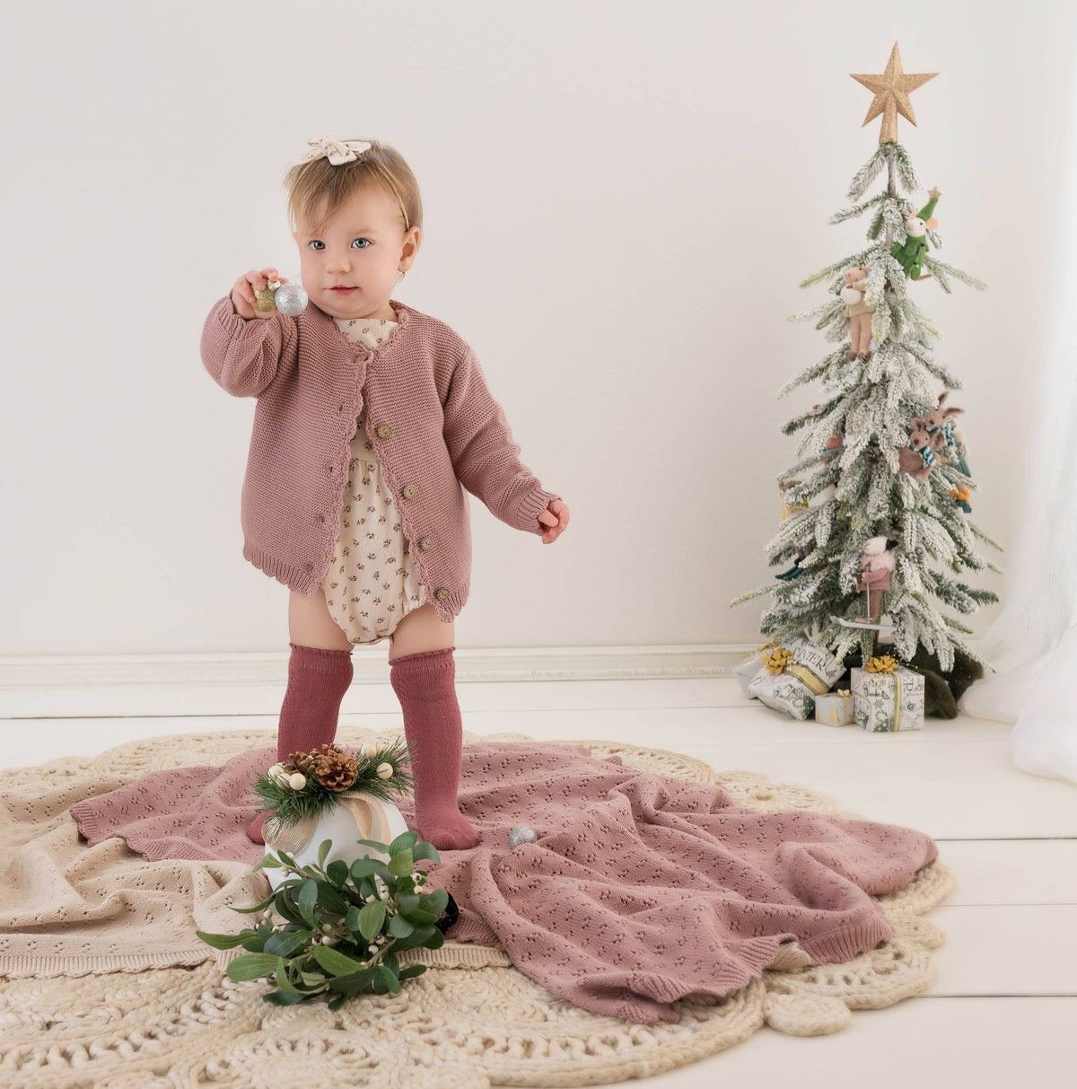 Baby Sophia Sweater - Champagne pink / 3-6 months