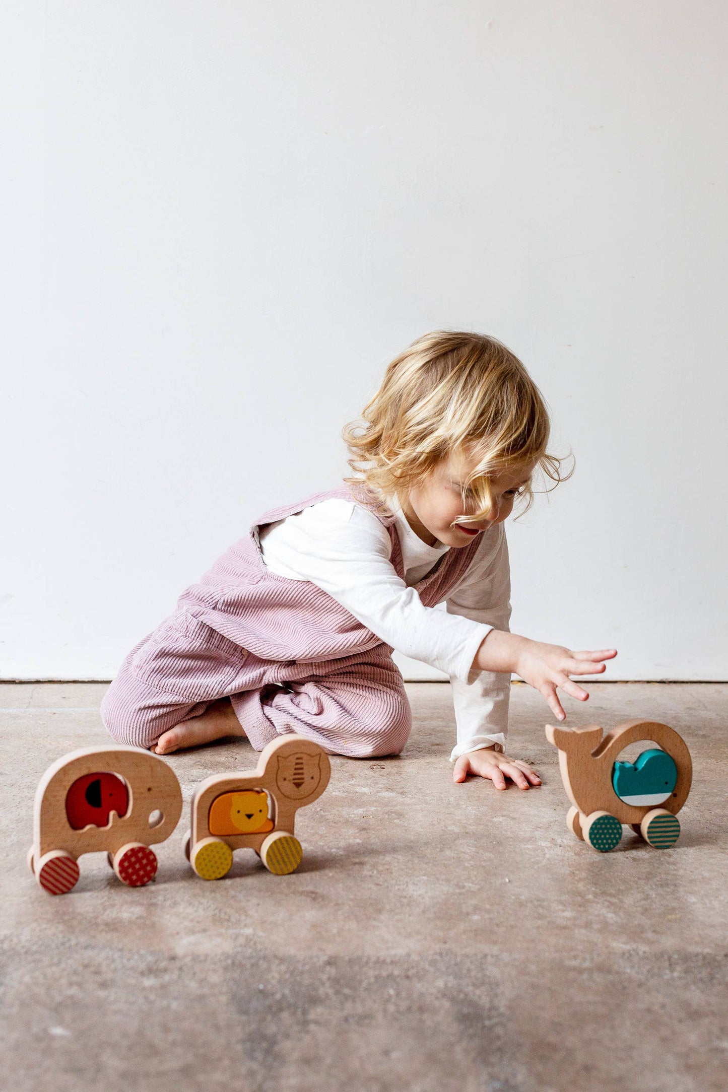 Wooden Push Along Elephant Toy