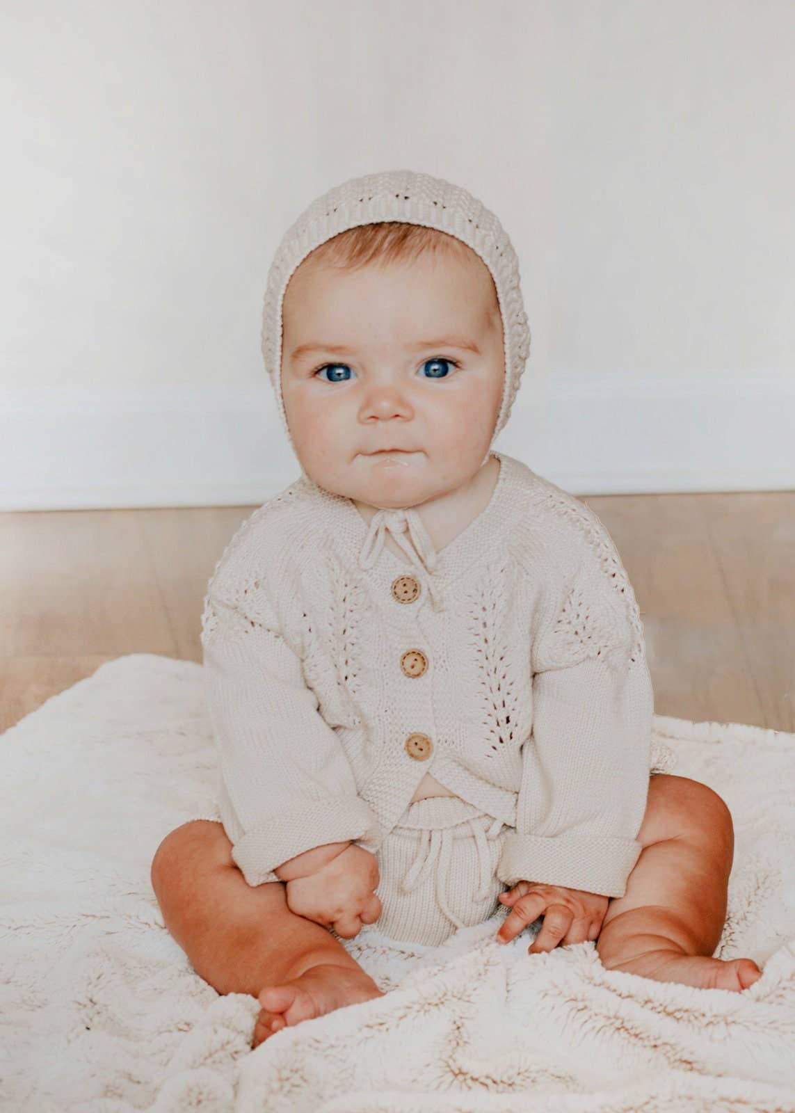 Olesya Cotton Knit Sweater - Mauve / 12-18 months