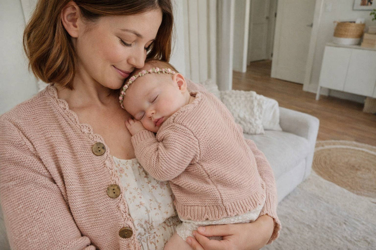 Baby Sophia Sweater - Champagne pink / 3-6 months