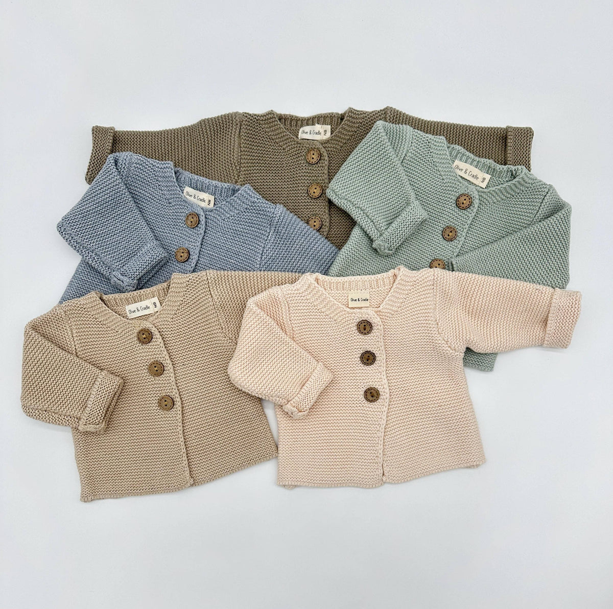 Andi Knitted Cardigan - Heather blue / 6-12 months
