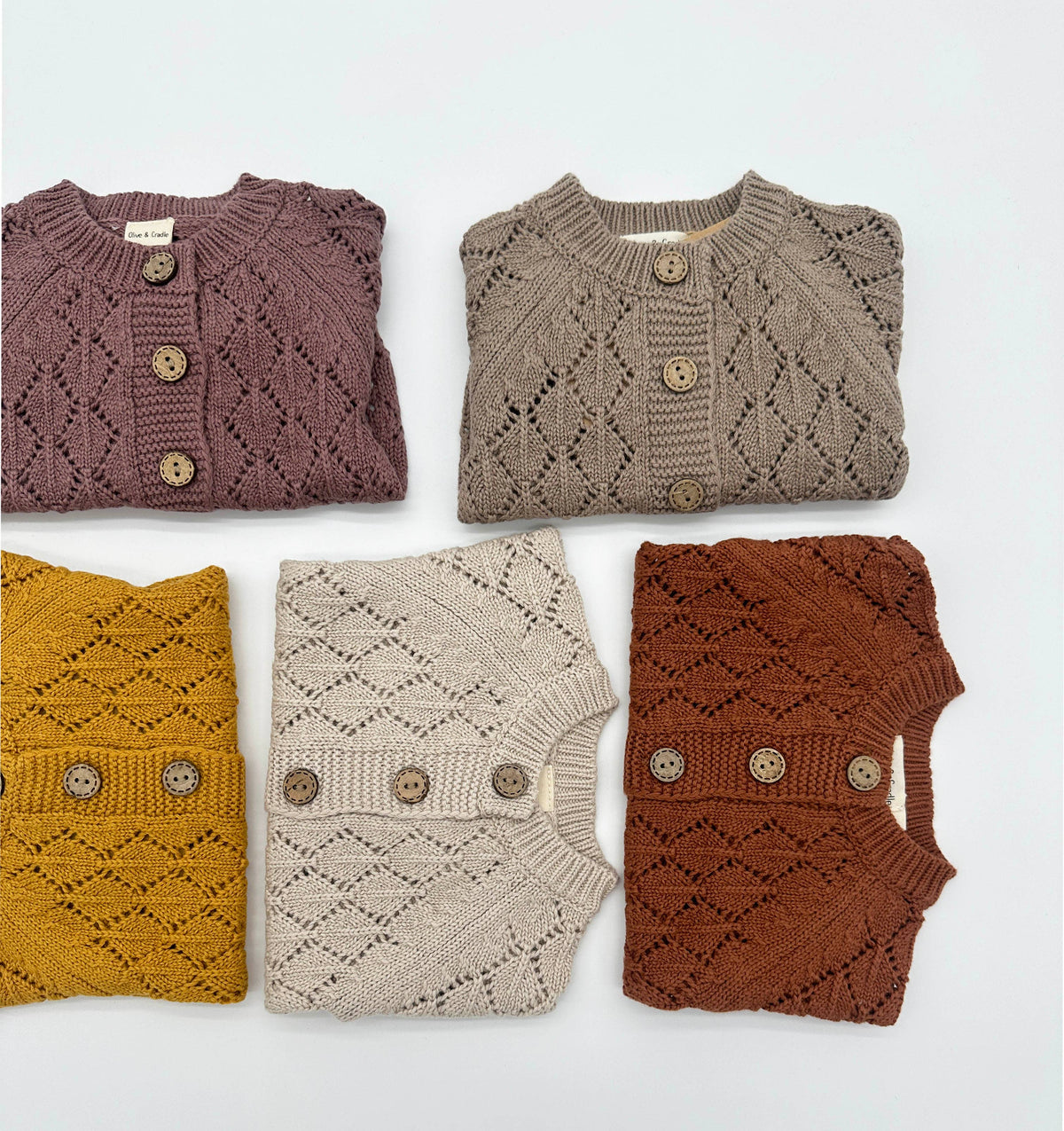 Annie Diamond Cardigan - Plum / 6-12 months