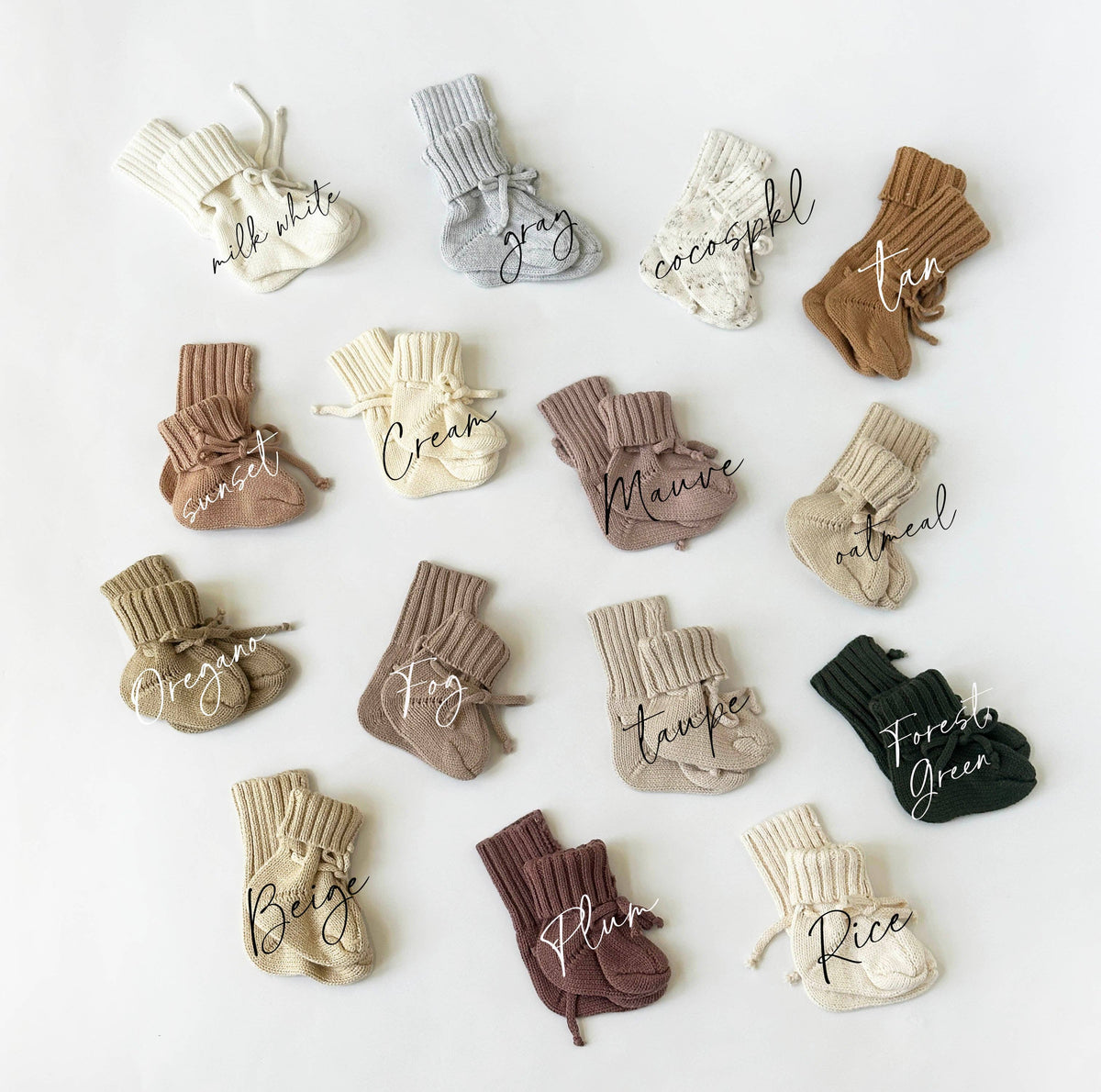 Baby Knit Booties Socks - Mauve / 3-9m