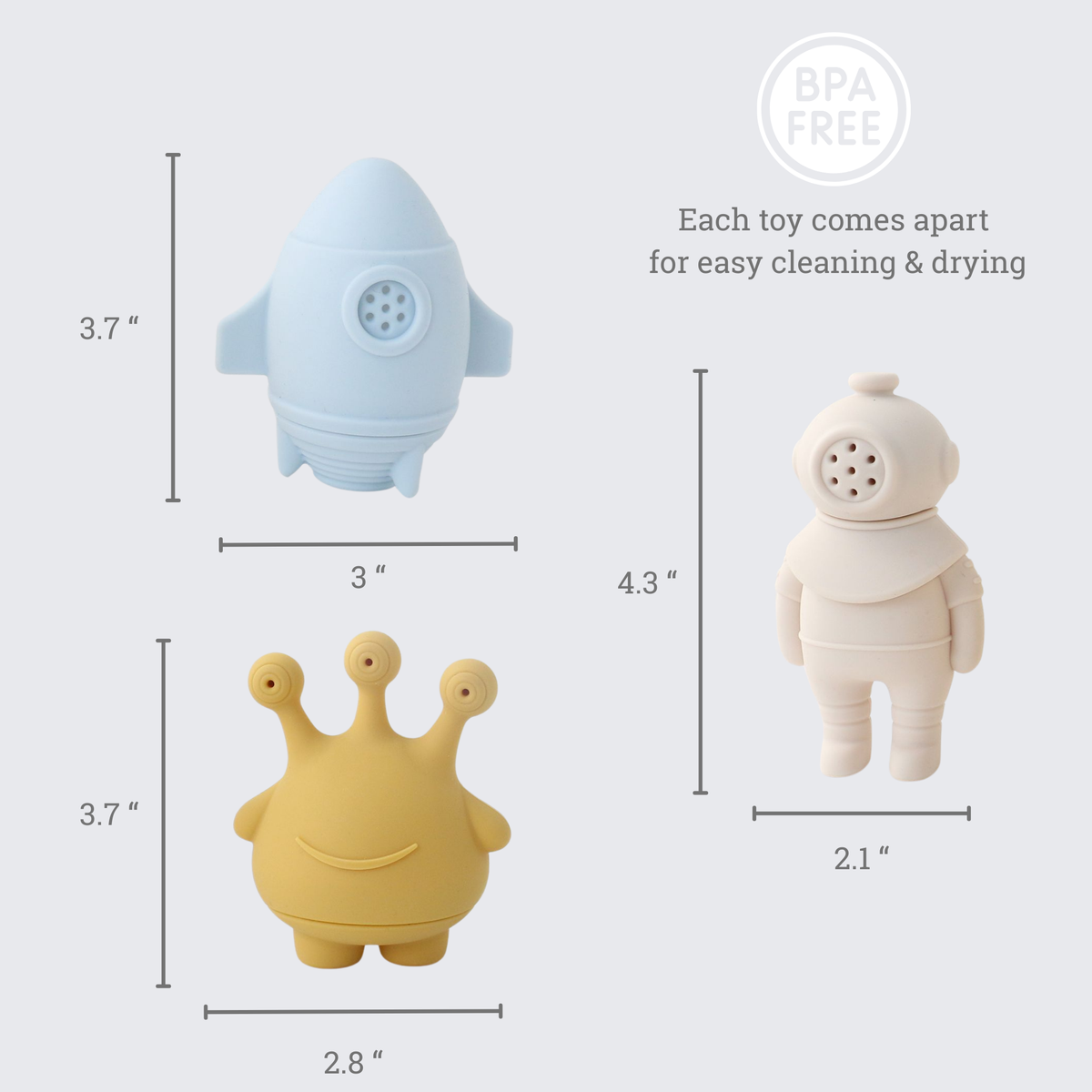 Bath Toy Set (Space)